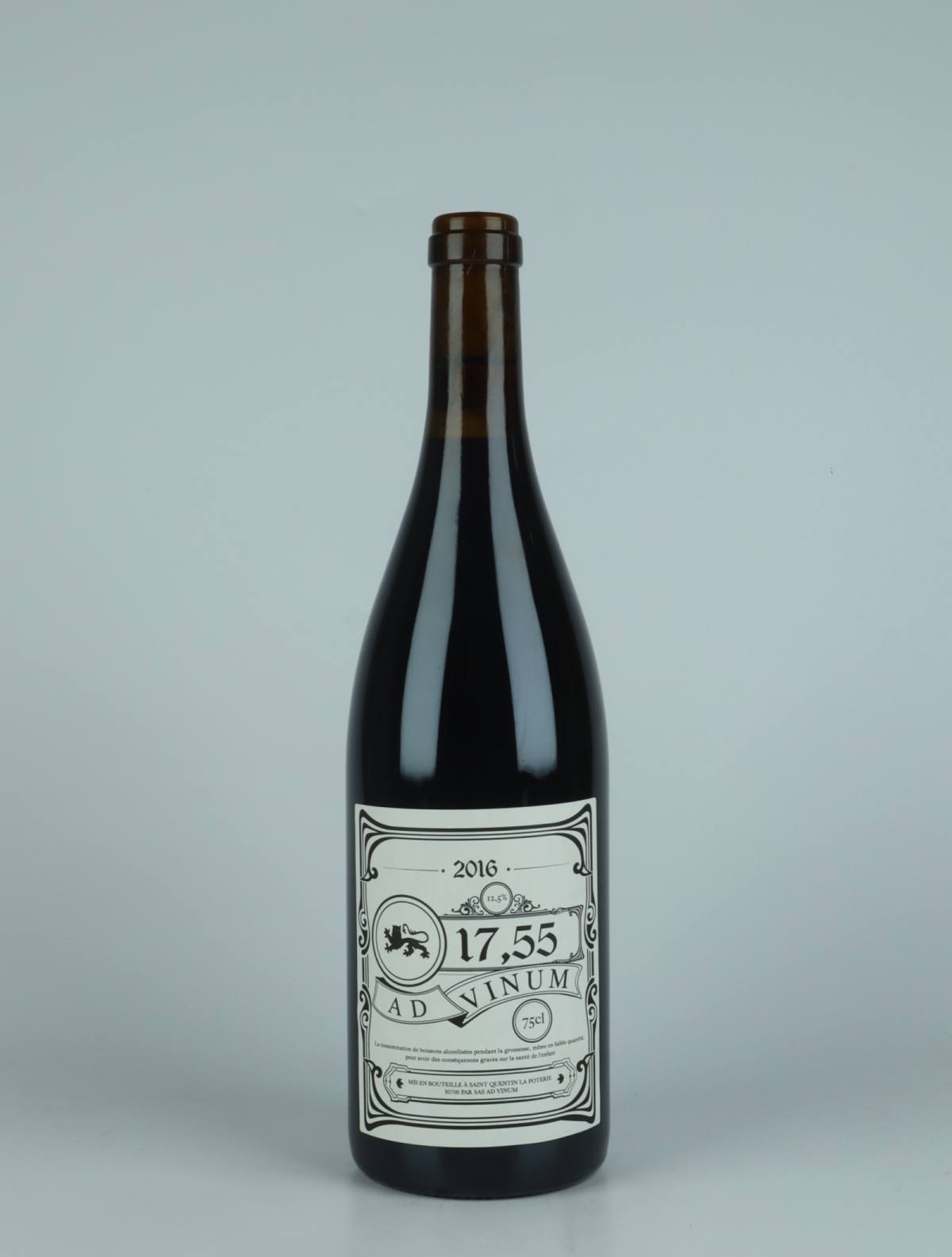A bottle 2016 17.55 Rouge Rødvin from Ad Vinum, Gard in Frankrig
