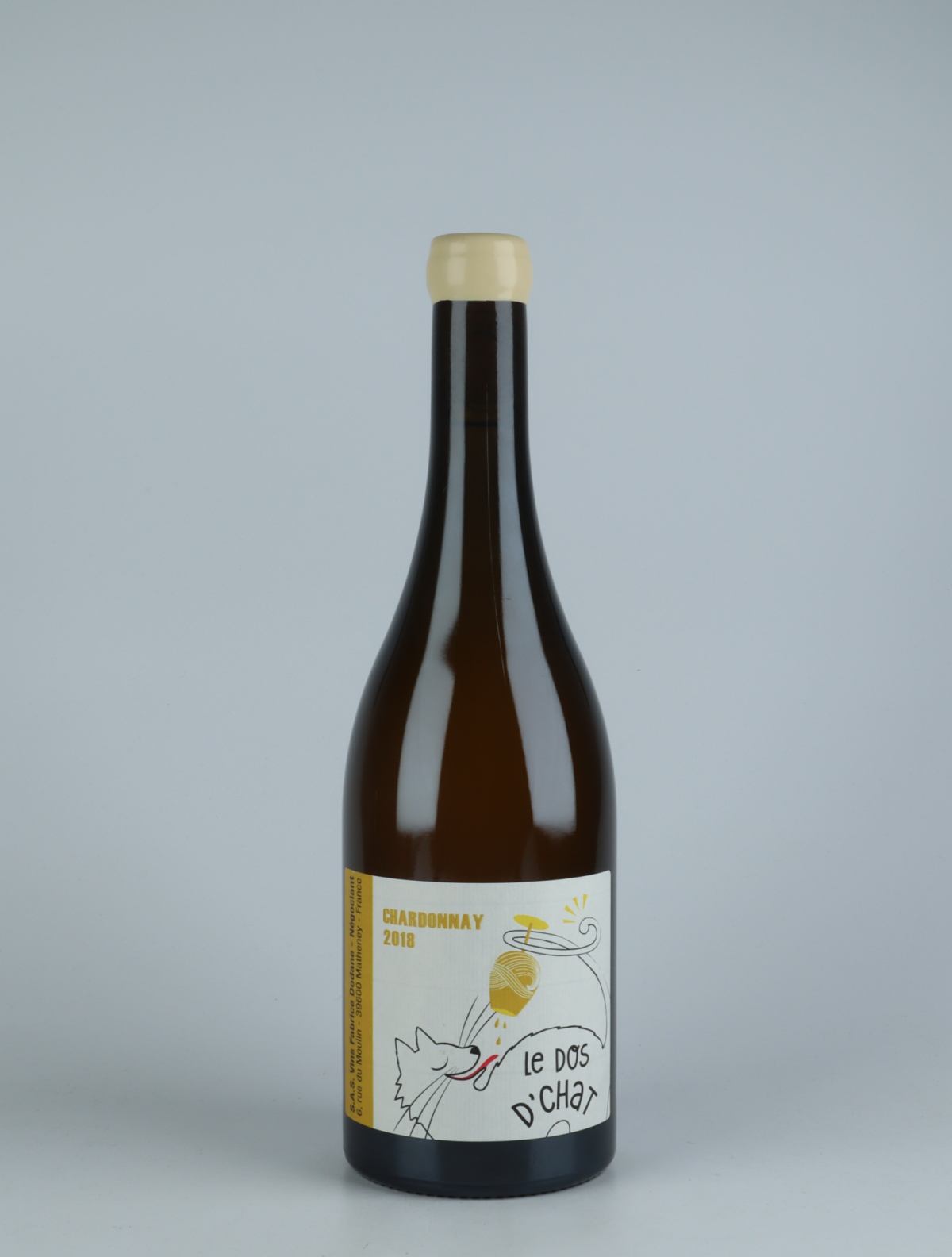 A bottle 2018 Côtes du Jura Blanc Hvidvin from Fabrice Dodane, Jura in Frankrig