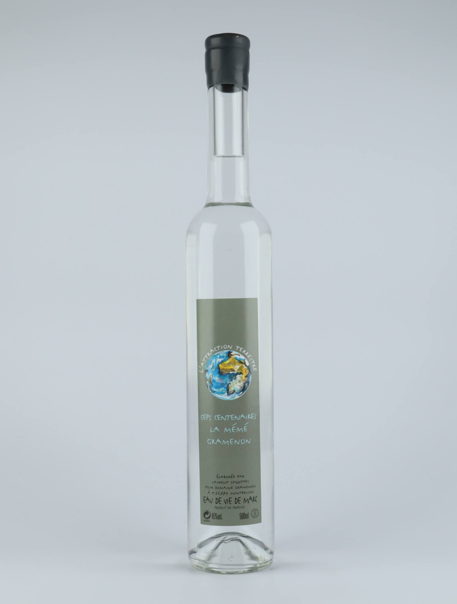 A bottle 2018 Marc de Domaine Gramenon - Eau de Vie Spiritus from Laurent Cazottes, Tarn in Frankrig