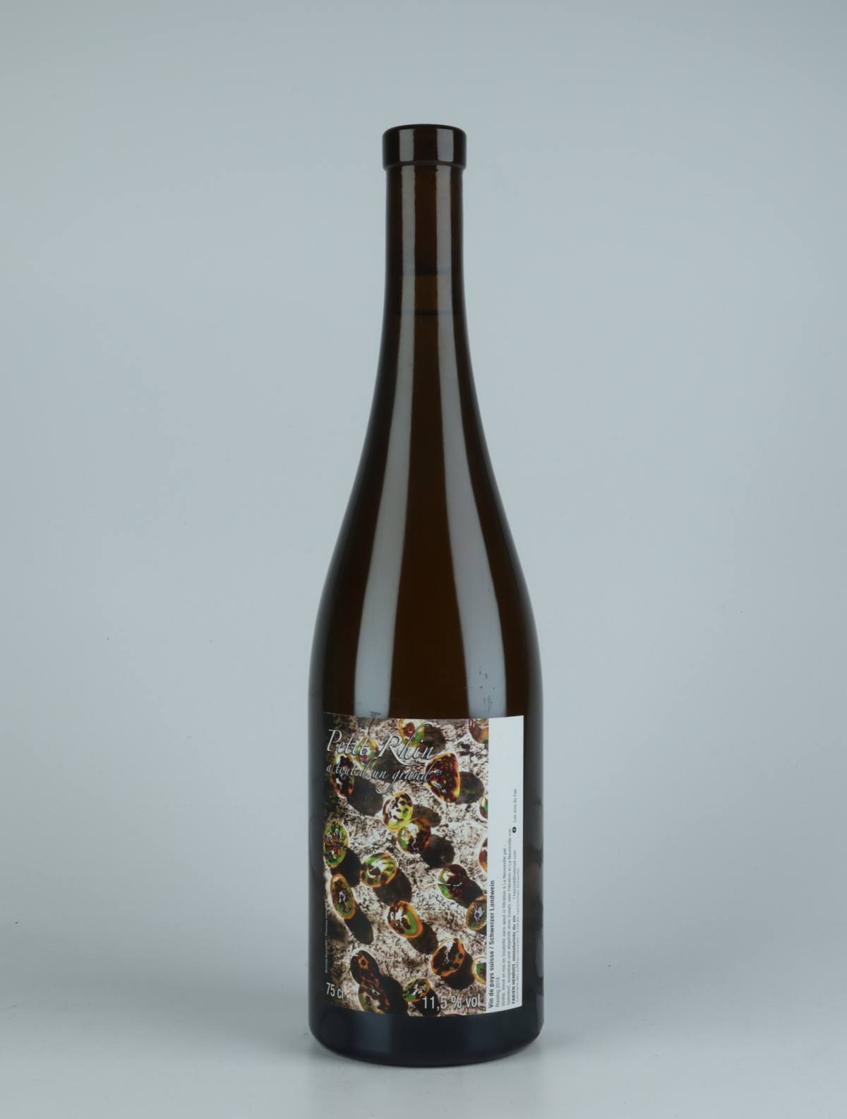 A bottle 2018 Riesling White wine from Les Vins du Fab, Neuchâtel in Switzerland