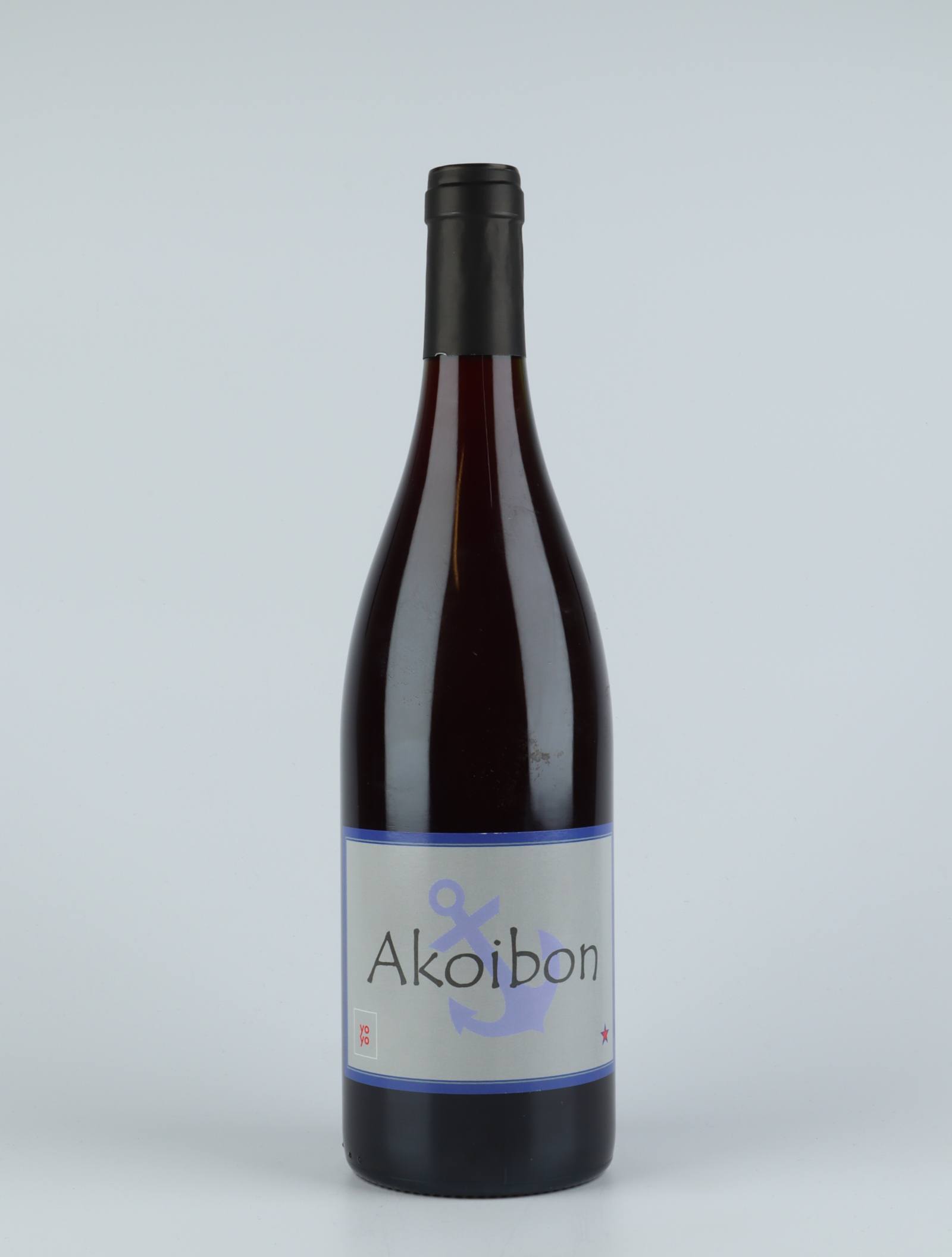 A bottle 2019 Akoibon Red wine from Domaine Yoyo, Roussillon in France