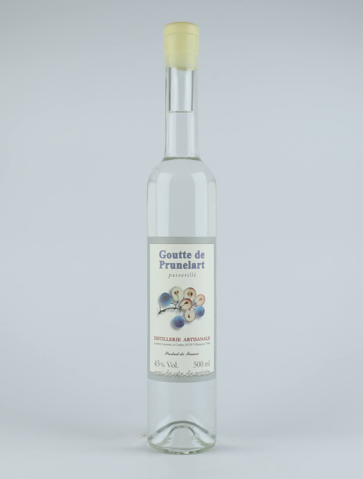 A bottle 2017 Prunelart - Eau de Vie Spirits from Laurent Cazottes, Tarn in France