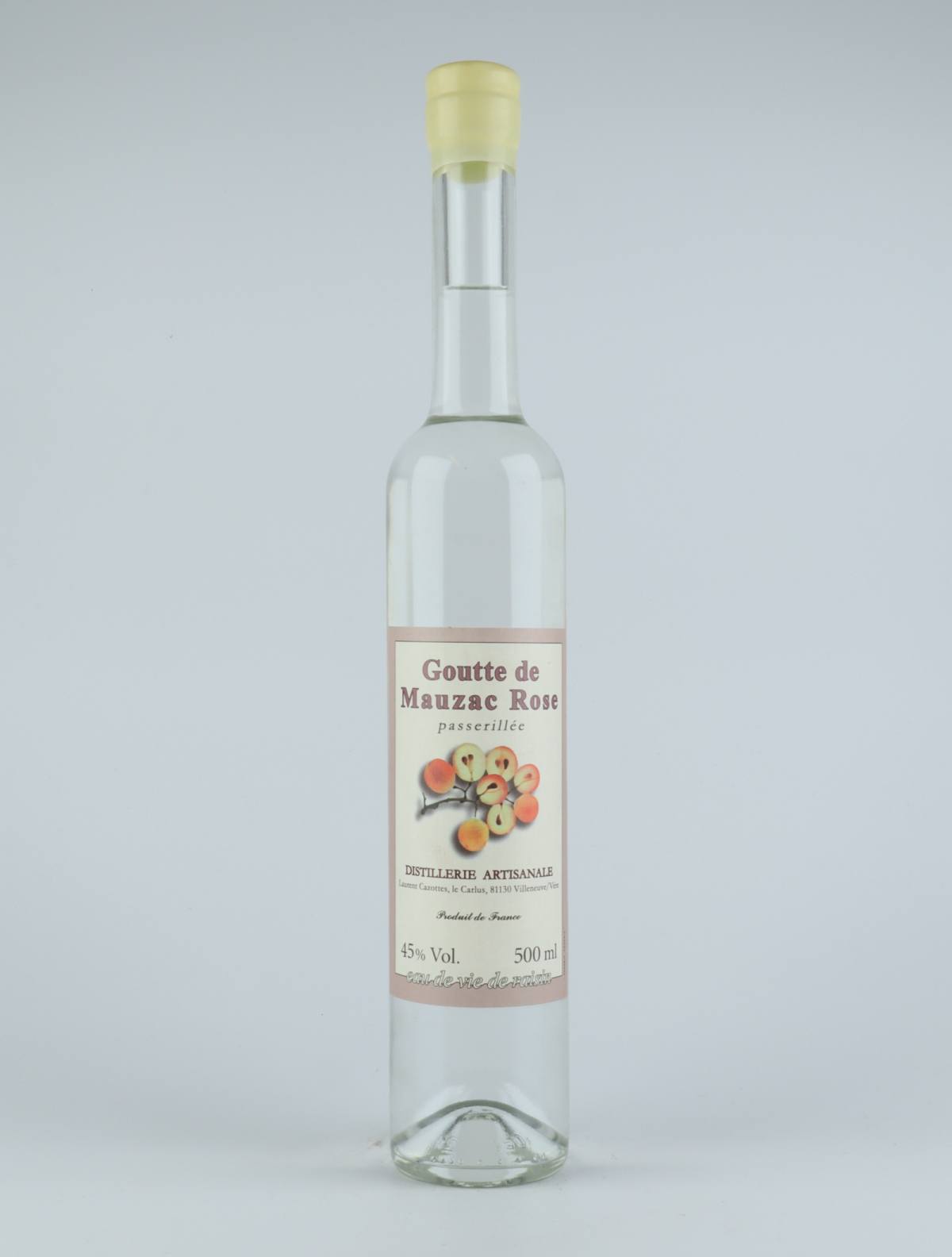 A bottle 2015 Mauzac Rose Spiritus from Laurent Cazottes, Tarn in Frankrig