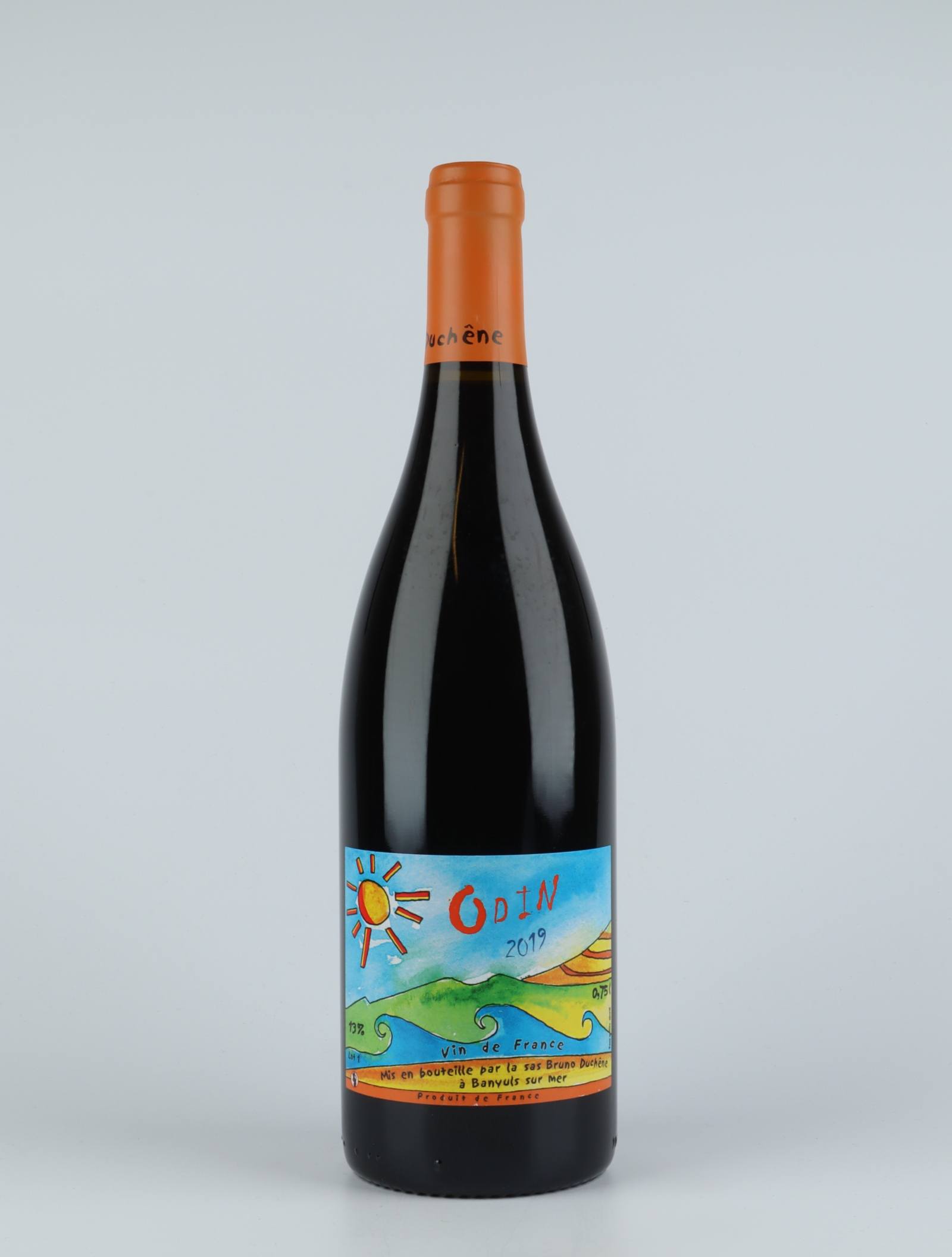 A bottle 2019 Odin Red wine from Bruno Duchêne, Roussillon in France