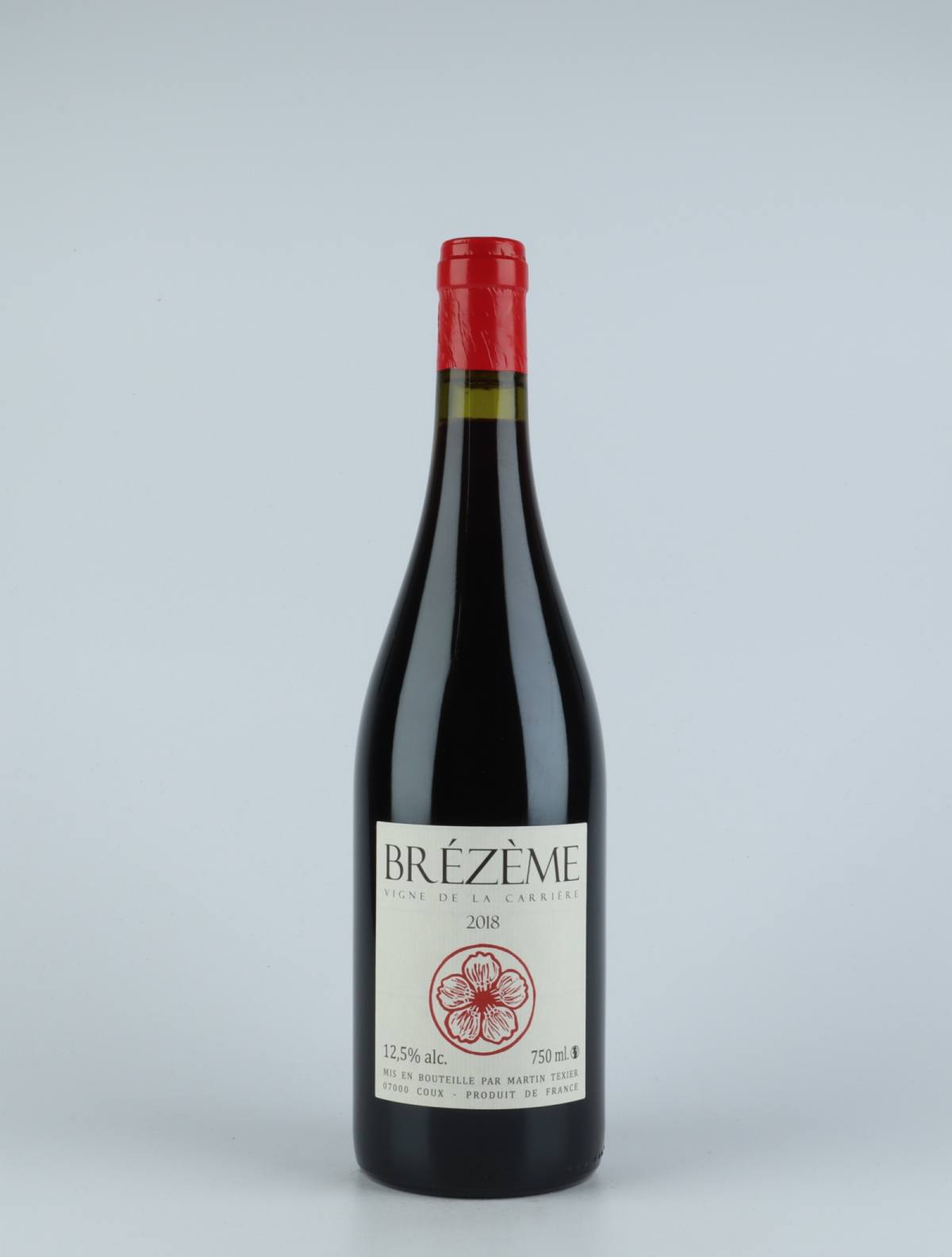 A bottle 2018 Brézème Rødvin from Martin Texier, Rhône in Frankrig