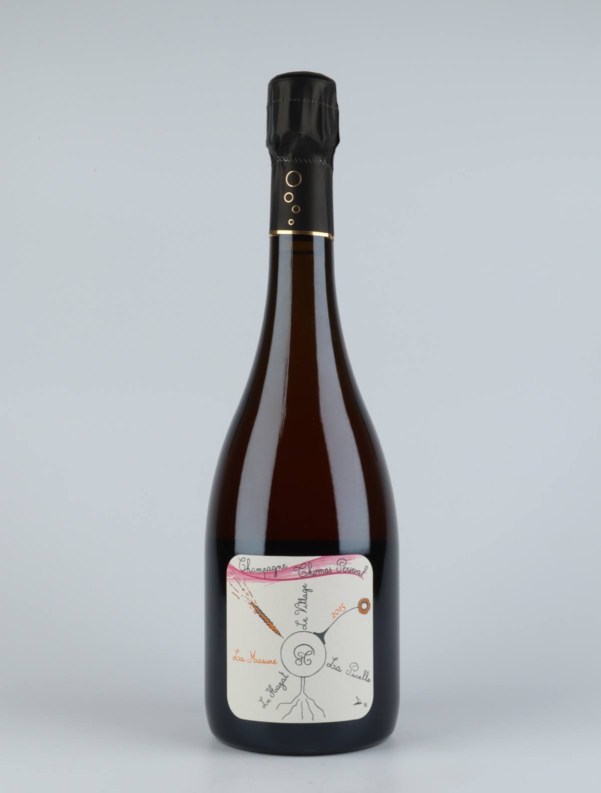 A bottle 2015 Chamery 1. Cru - La Masure - Rosé Sparkling from Thomas Perseval, Champagne in France