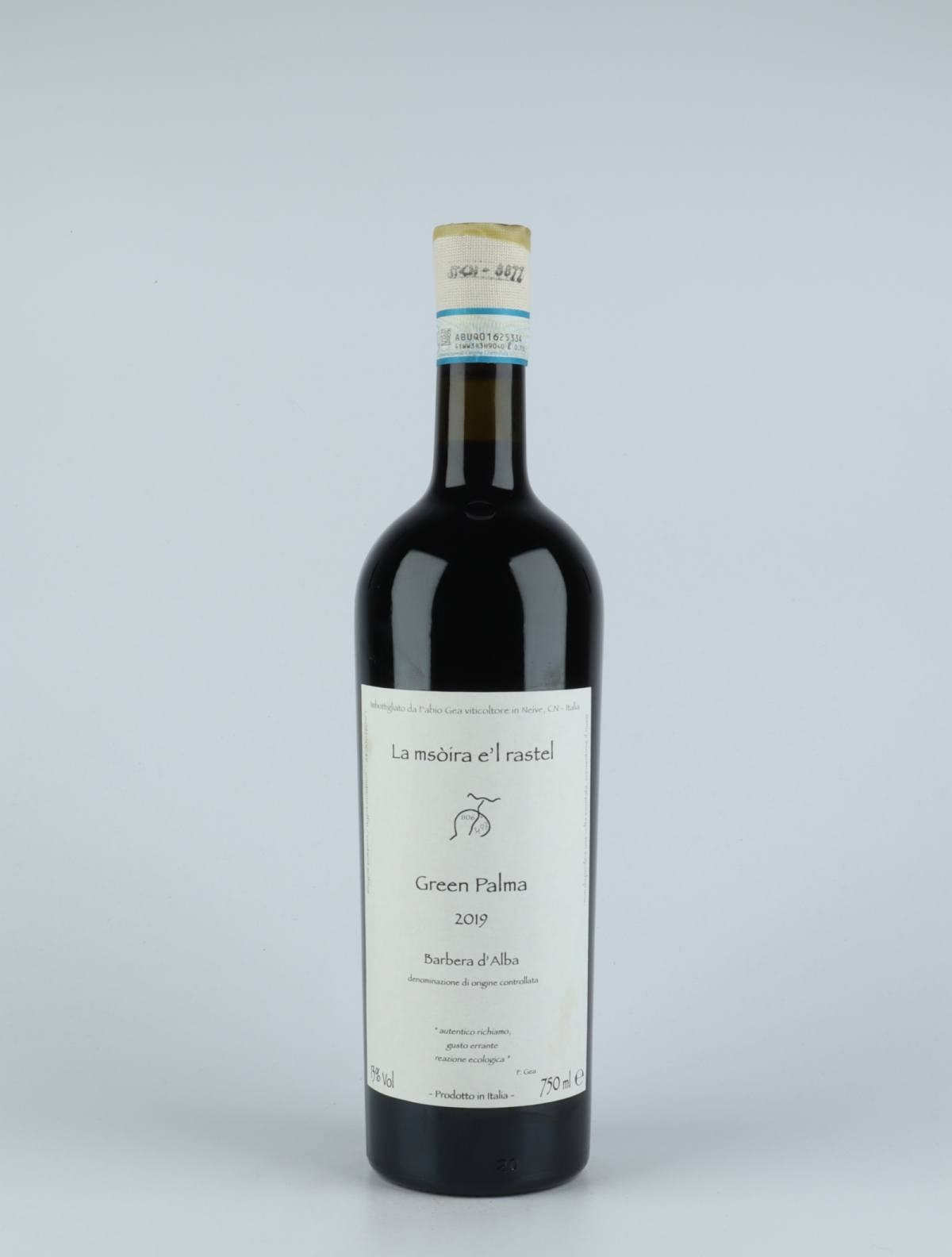A bottle 2019 Green Palma - Barbera d'Alba Rødvin from Fabio Gea, Piemonte in Italien