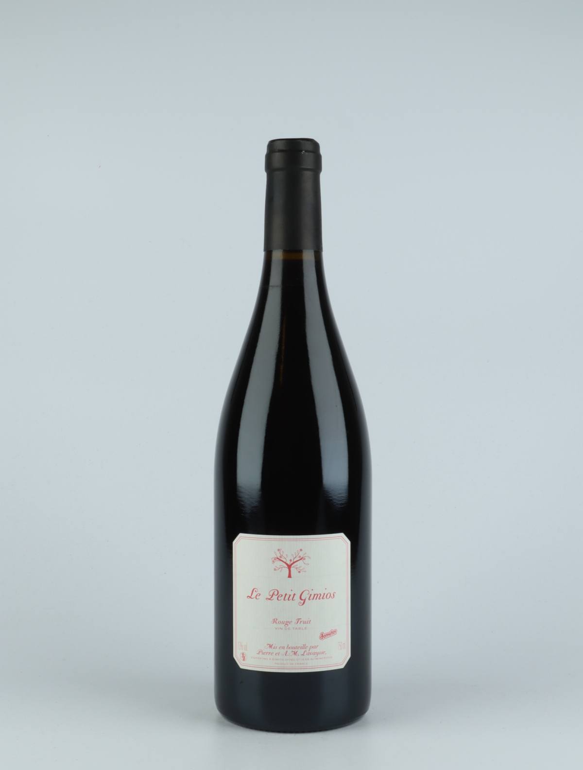 A bottle 2019 Rouge Fruit Rødvin from Le Petit Domaine de Gimios, Roussillon in Frankrig