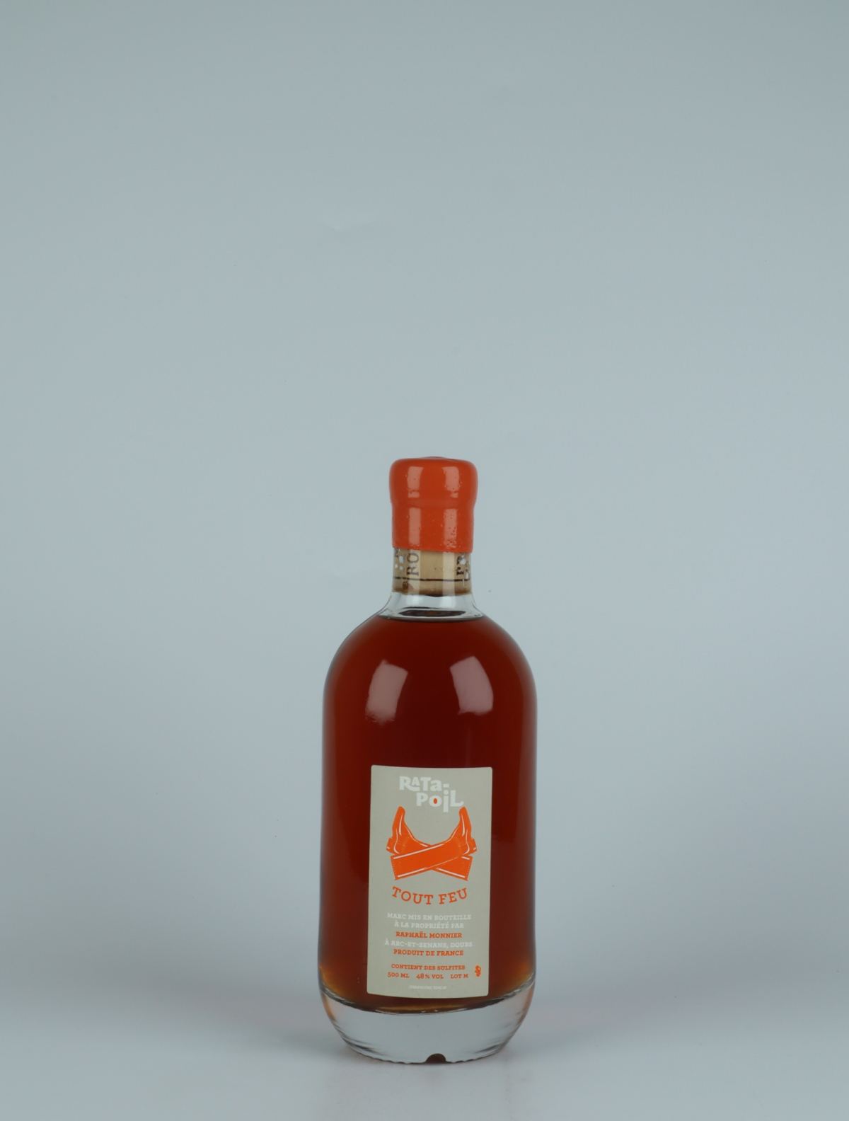 A bottle N.V. Tout Feu - Eau de vie de Marc Spirits from Domaine Ratapoil, Jura in France