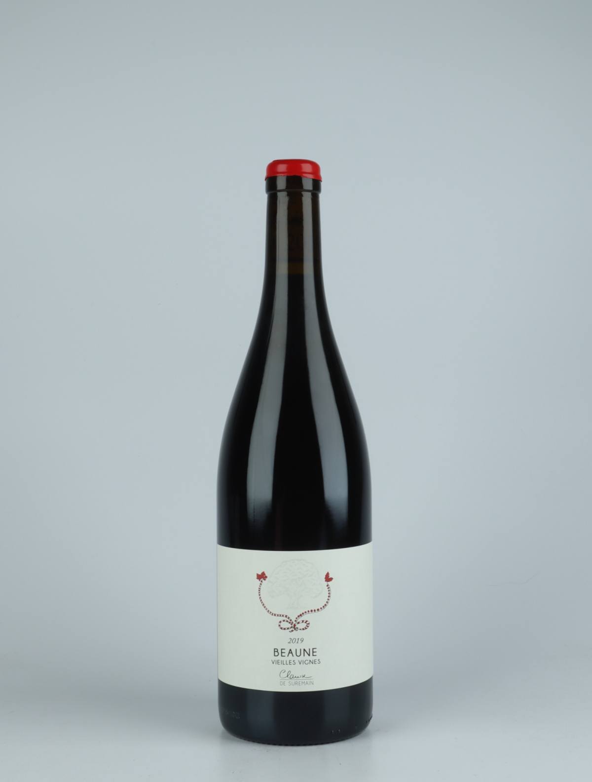 A bottle 2019 Beaune Vieilles Vignes Red wine from Clarisse de Suremain, Burgundy in France