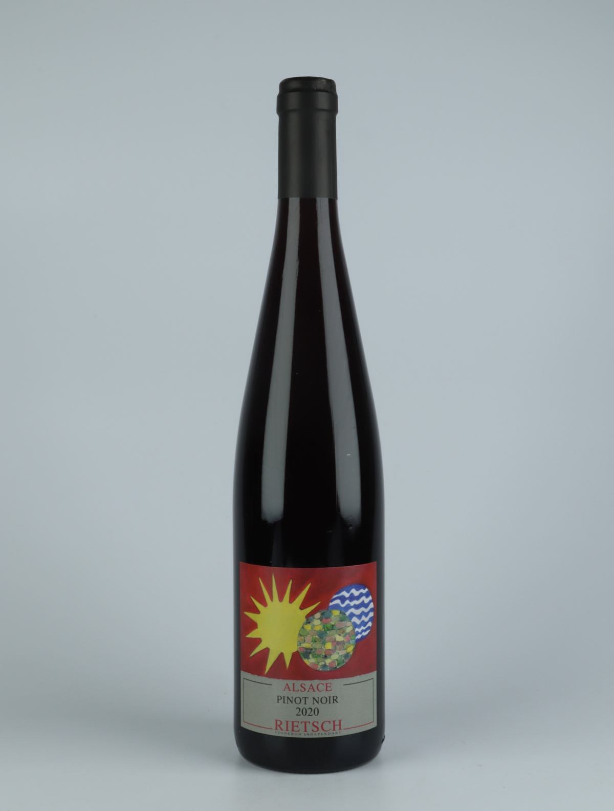 A bottle 2020 Pinot Noir Rødvin from Domaine Rietsch, Alsace in Frankrig