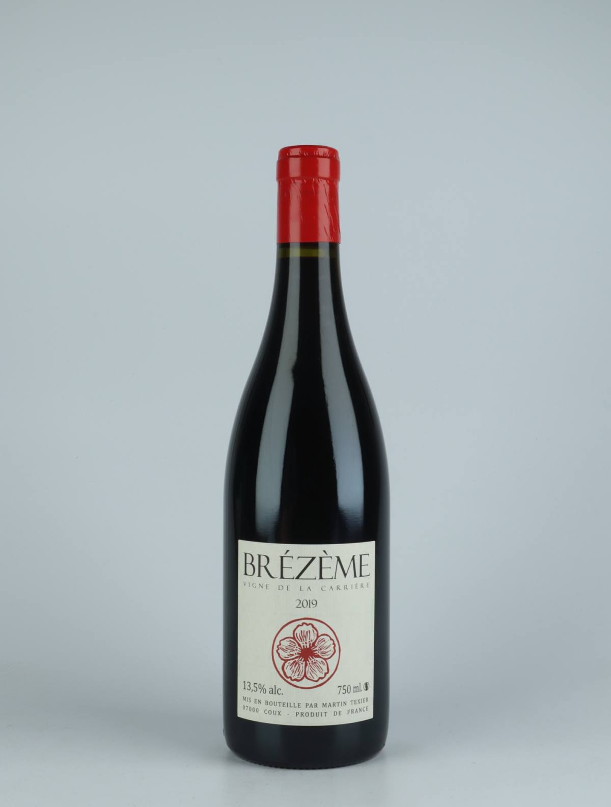A bottle 2019 Brézème Rødvin from Martin Texier, Rhône in Frankrig