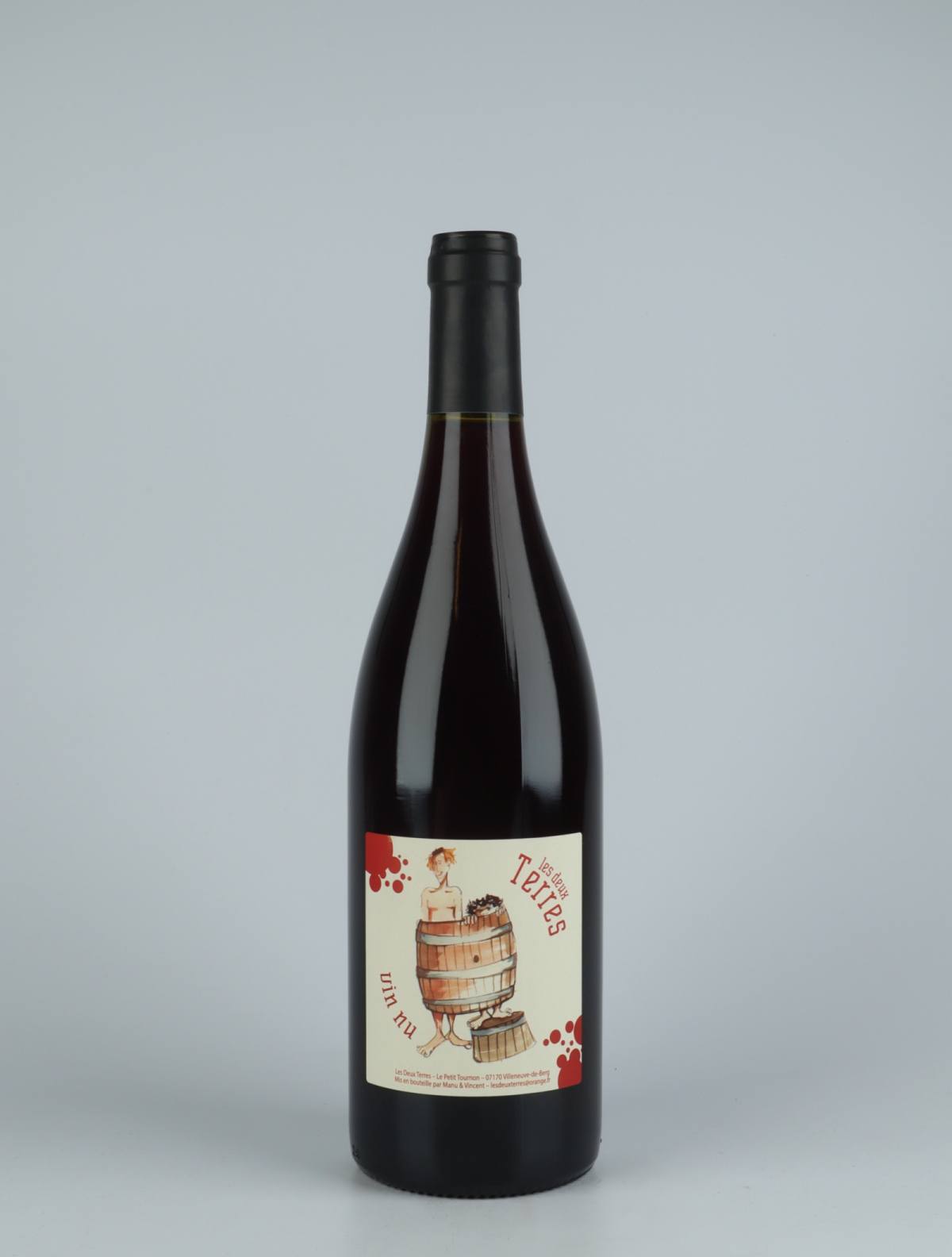 A bottle 2020 Vin Nu Rouge Rødvin from Les Deux Terres, Ardèche in Frankrig