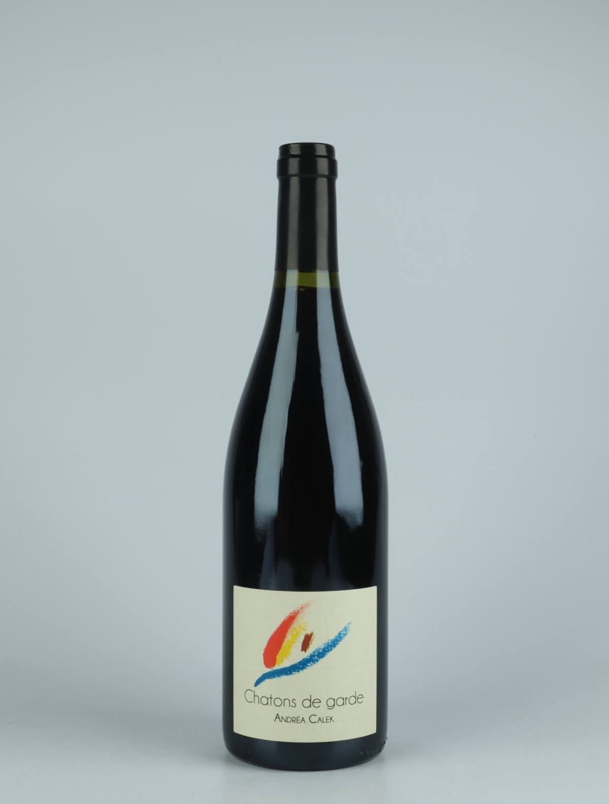 A bottle 2019 Chatons de Garde Red wine from Andrea Calek, Ardèche in France