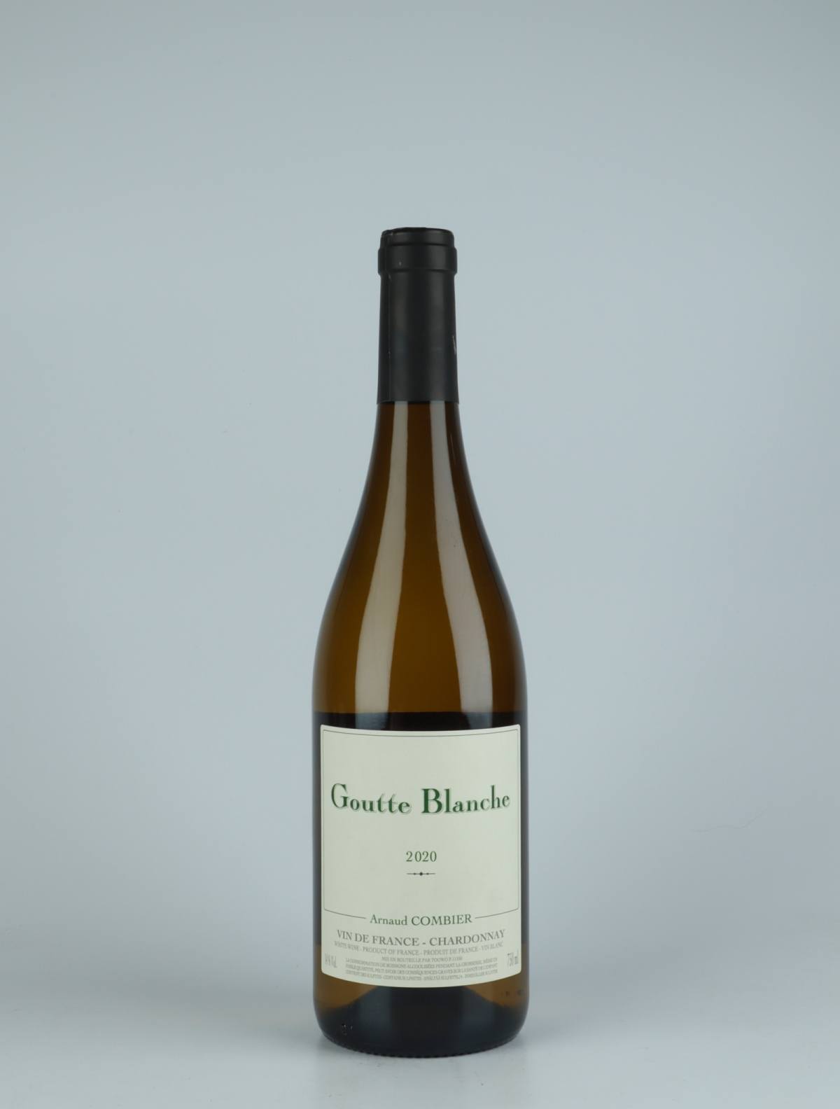 A bottle 2020 Goutte Blanche Hvidvin from Arnaud Combier, Beaujolais in Frankrig