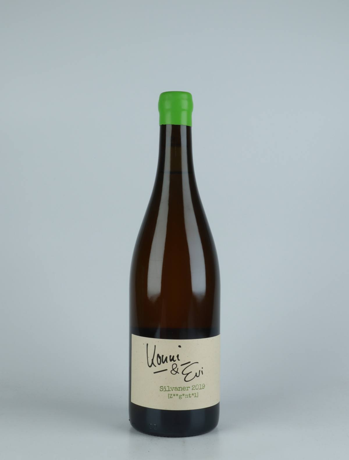 A bottle 2019 Silvaner Ziegental White wine from Konni &amp; Evi, Saale-Unstrut in Germany