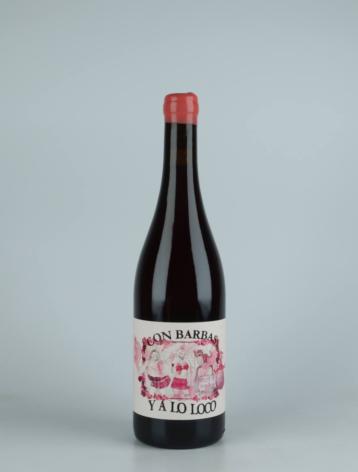 A bottle 2021 Con Barbas y a lo Loco Rosé from Celler la Salada, Penedès in Spanien