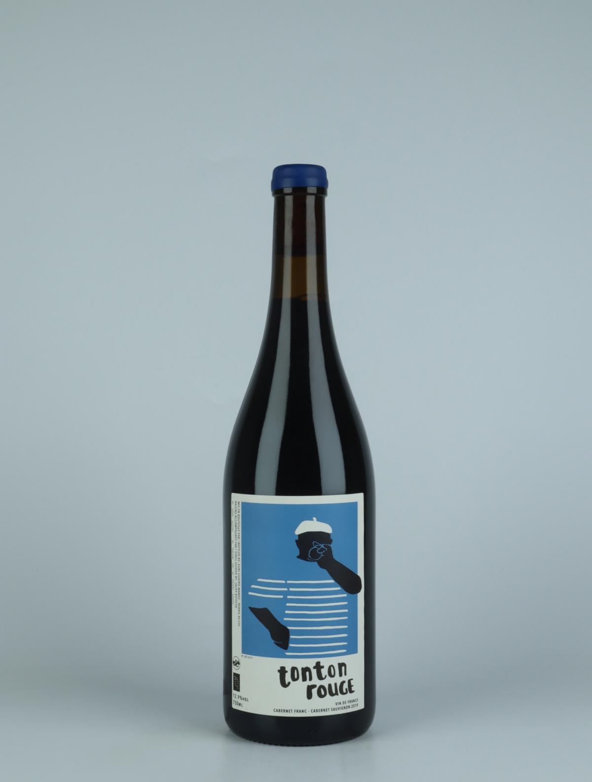 A bottle 2019 Tonton Rouge Red wine from Vincent Wallard, Loire in France