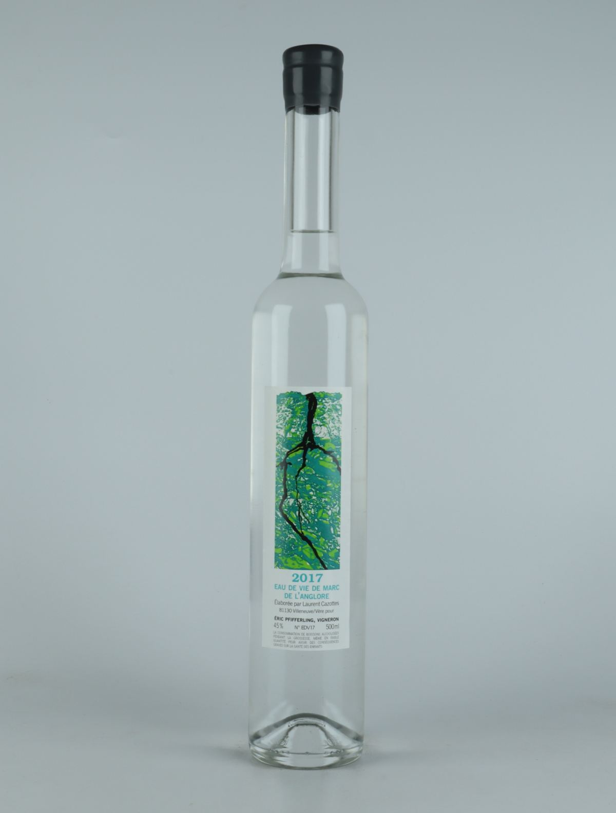 A bottle 2017 Marc de L'Anglore - Eau de Vie Spiritus from Laurent Cazottes, Tarn in Frankrig