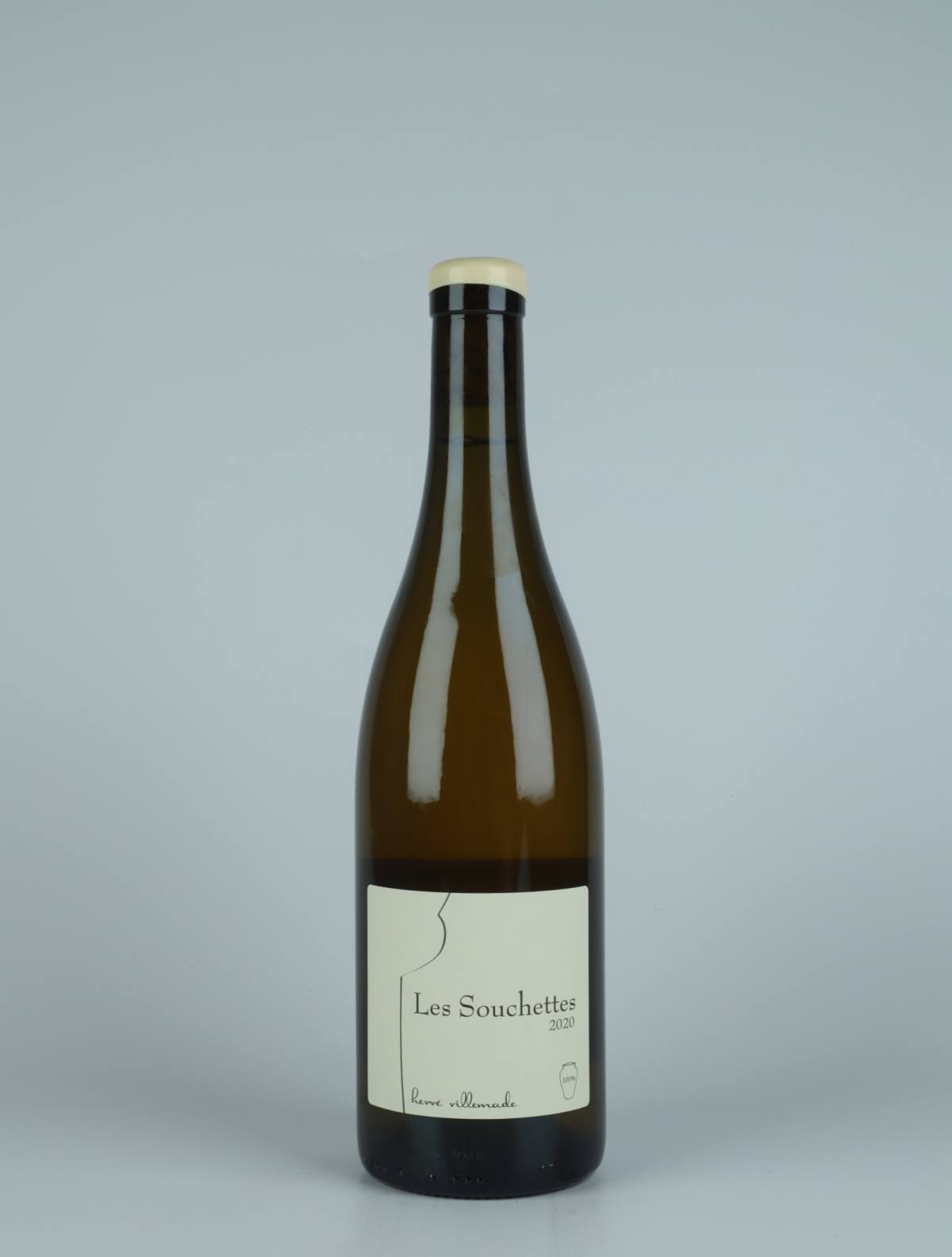 A bottle 2020 Les Souchettes Hvidvin from Hervé Villemade, Loire in Frankrig