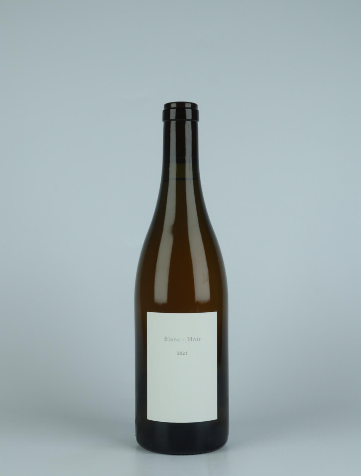 A bottle 2021 Blanc.Noir White wine from Les Frères Soulier, Rhône in France