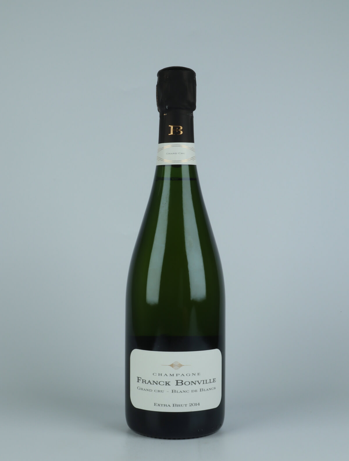 A bottle 2014 Extra Brut - Grand Cru - Blanc de Blancs Mousserende from Franck Bonville, Champagne in Frankrig