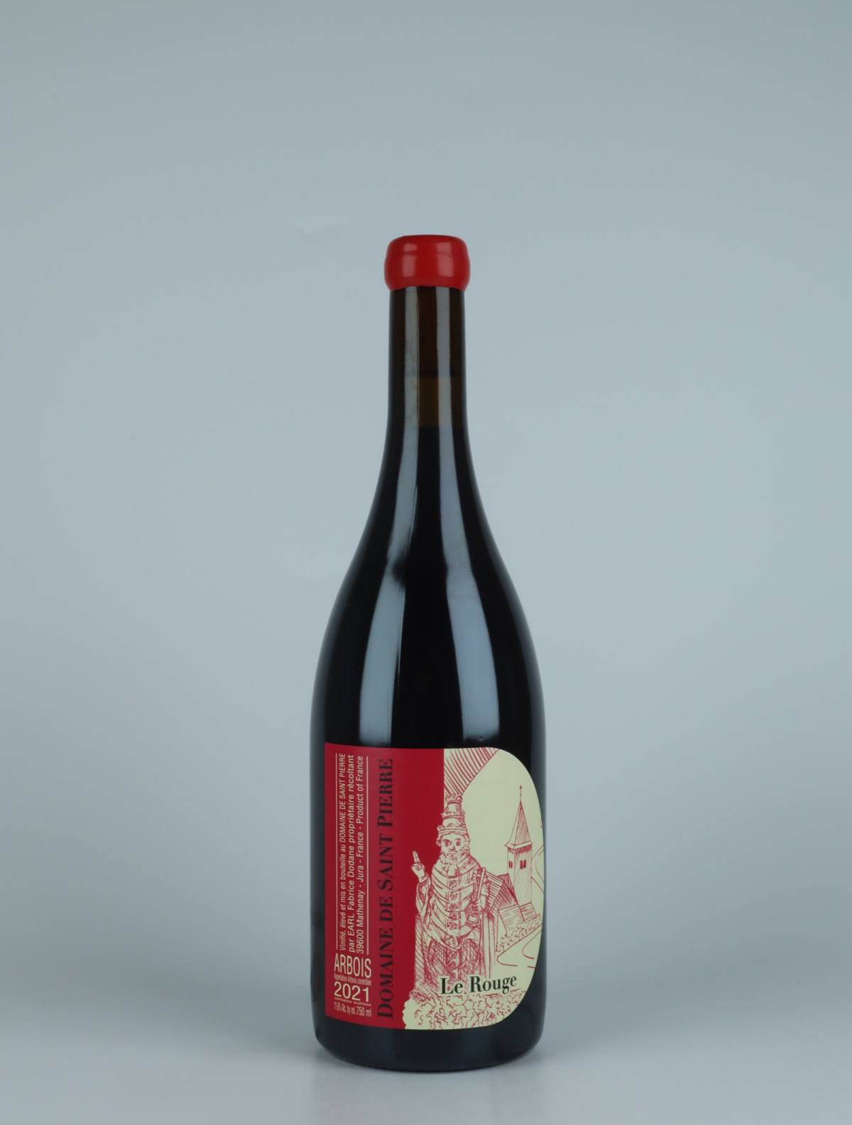 A bottle 2021 Arbois Rouge - Le Rouge Vin Rødvin from Domaine de Saint Pierre, Jura in Frankrig