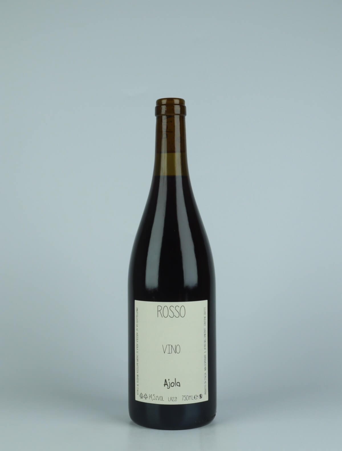 A bottle 2021 Vino Rosso Red wine from Ajola, Umbria in Italy
