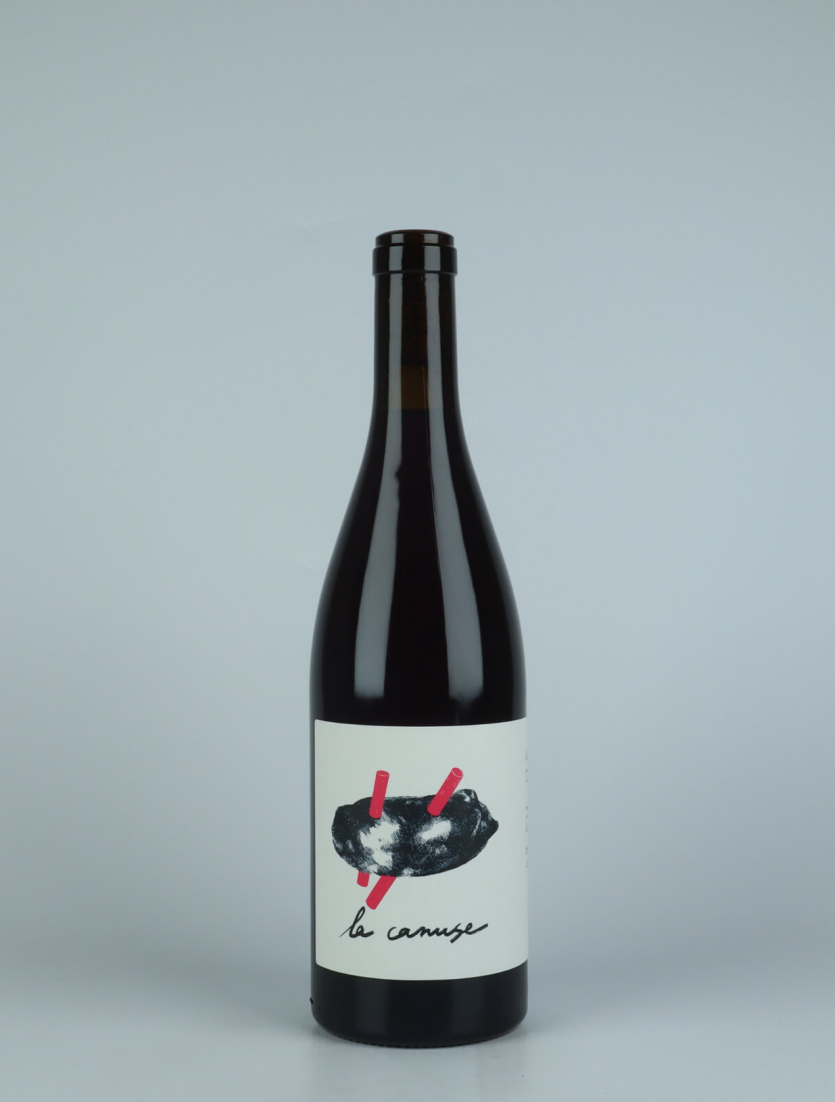 A bottle 2021 La Canuse Red wine from Thibaud Capellaro, Rhône in France