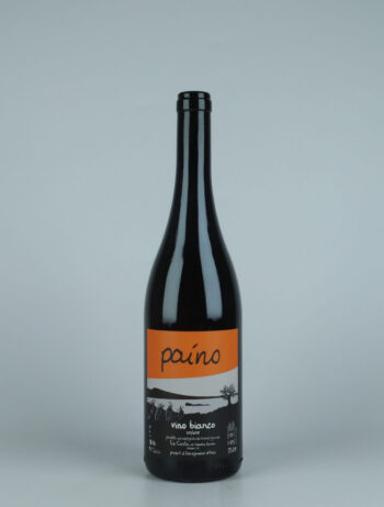 A bottle 2016 Paino Bianco Orange wine from Le Coste, Lazio in Italy
