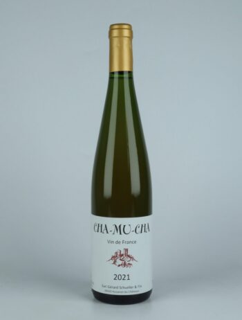 A bottle 2021 CHA-MU-CHA White wine from Gérard Schueller, Alsace in France