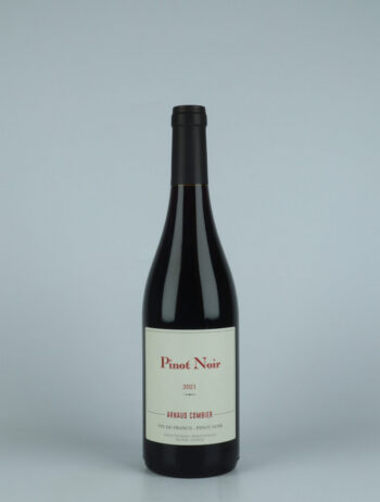 A bottle 2021 Pinot Noir Red wine from Arnaud Combier, Languedoc in France