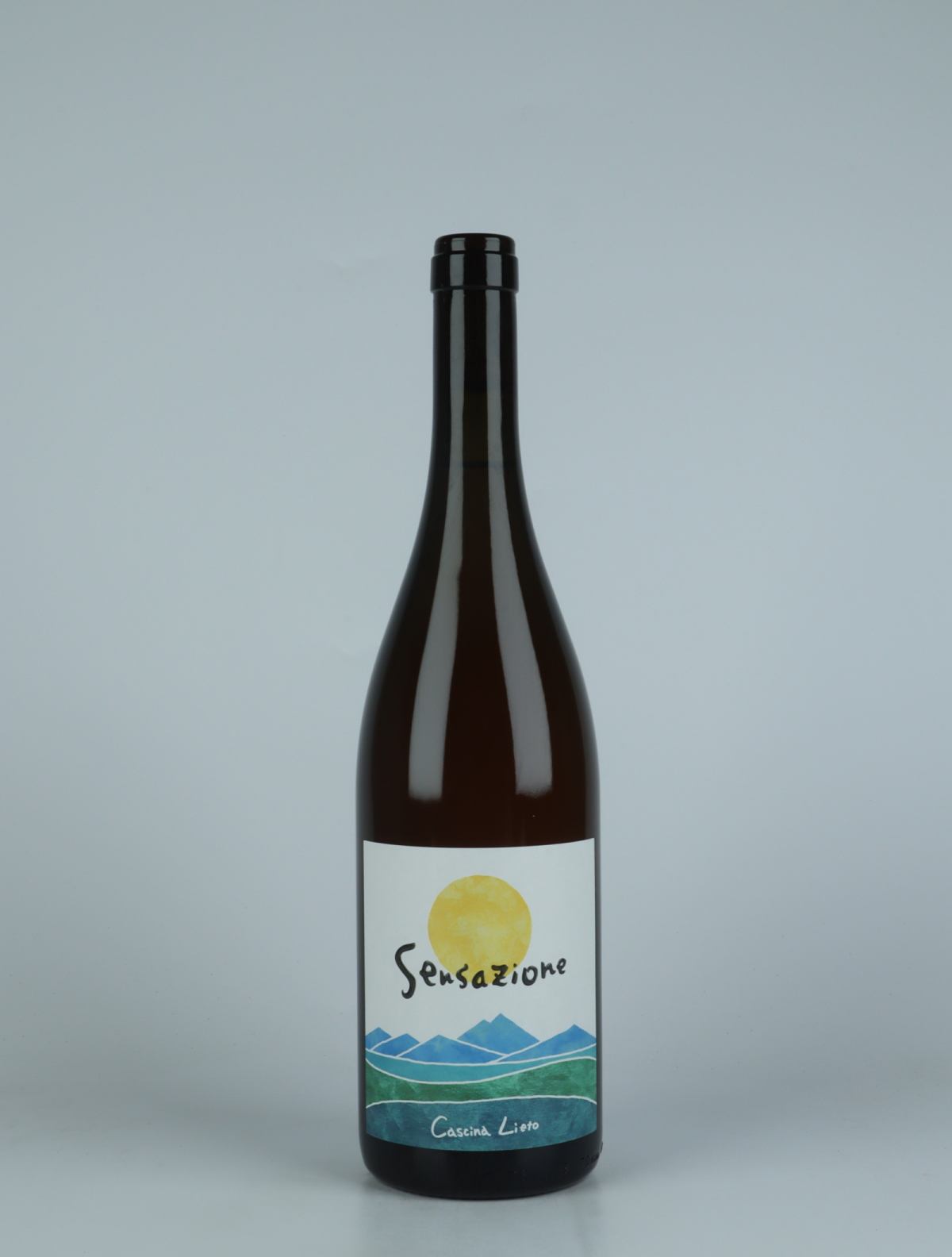 A bottle 2020 Bianco Sensazione Orange wine from Cascina Lieto, Piedmont in Italy