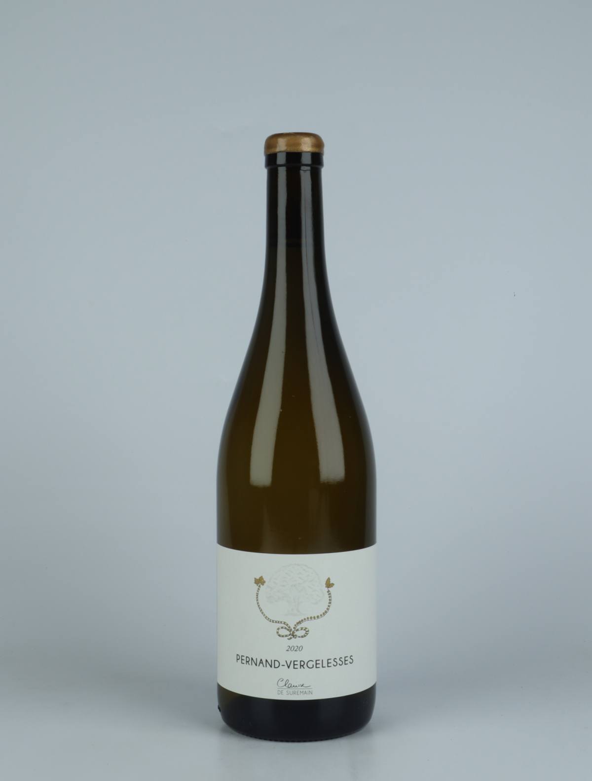 A bottle 2020 Pernand-Vergelesses Hvidvin from Clarisse de Suremain, Bourgogne in Frankrig