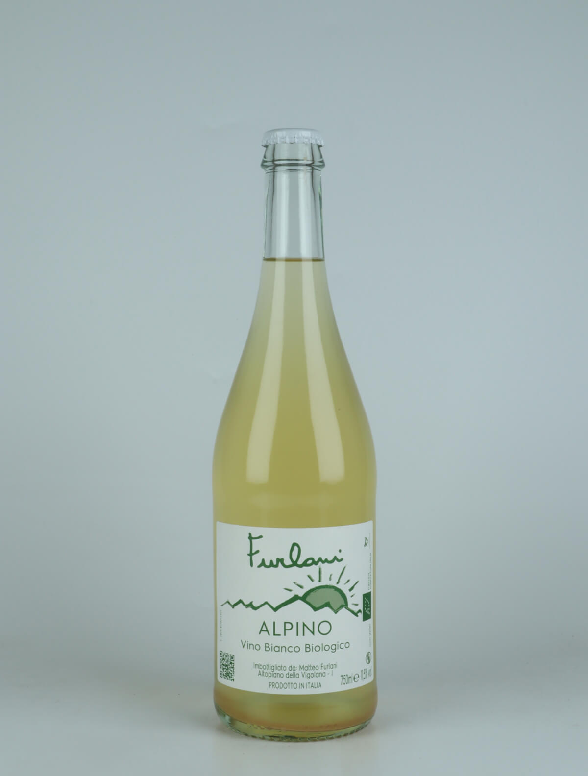 A bottle 2023 Alpino Mousserende from Cantina Furlani, Alto Adige in Italien