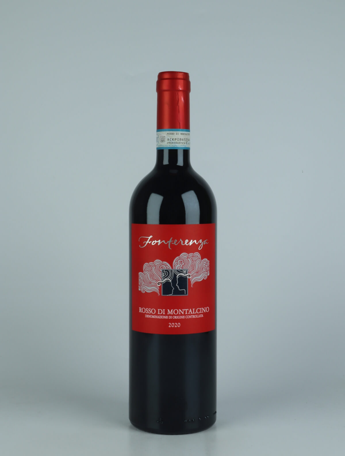 A bottle 2020 Rosso di Montalcino Rødvin from Fonterenza, Toscana in Italien