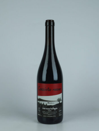 A bottle 2022 Cocciuto Rosso Red wine from Le Coste, Lazio in Italy