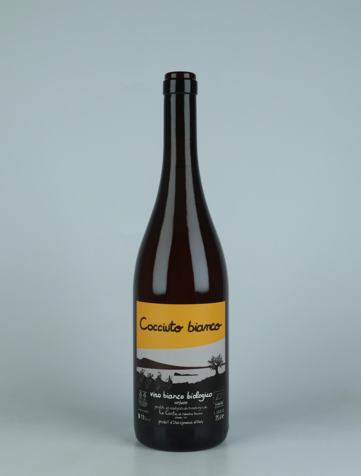 A bottle 2022 Cocciuto Bianco Orange wine from Le Coste, Lazio in Italy
