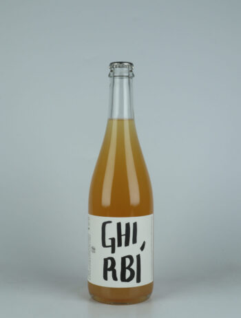A bottle 2023 Ghirbi Bianco Sparkling from Tanca Nica, Sicily in Italy