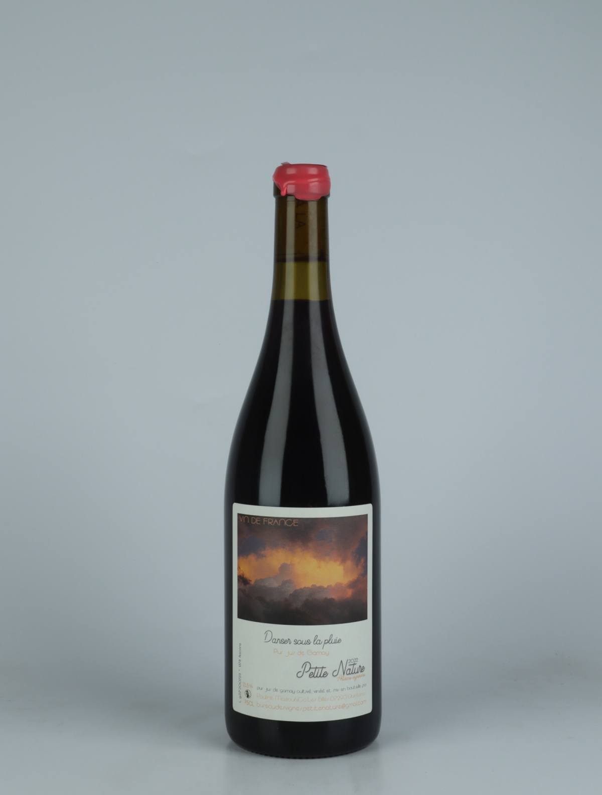 A bottle 2022 Danser Sous la Pluie Red wine from Petite Nature, Ardèche in France