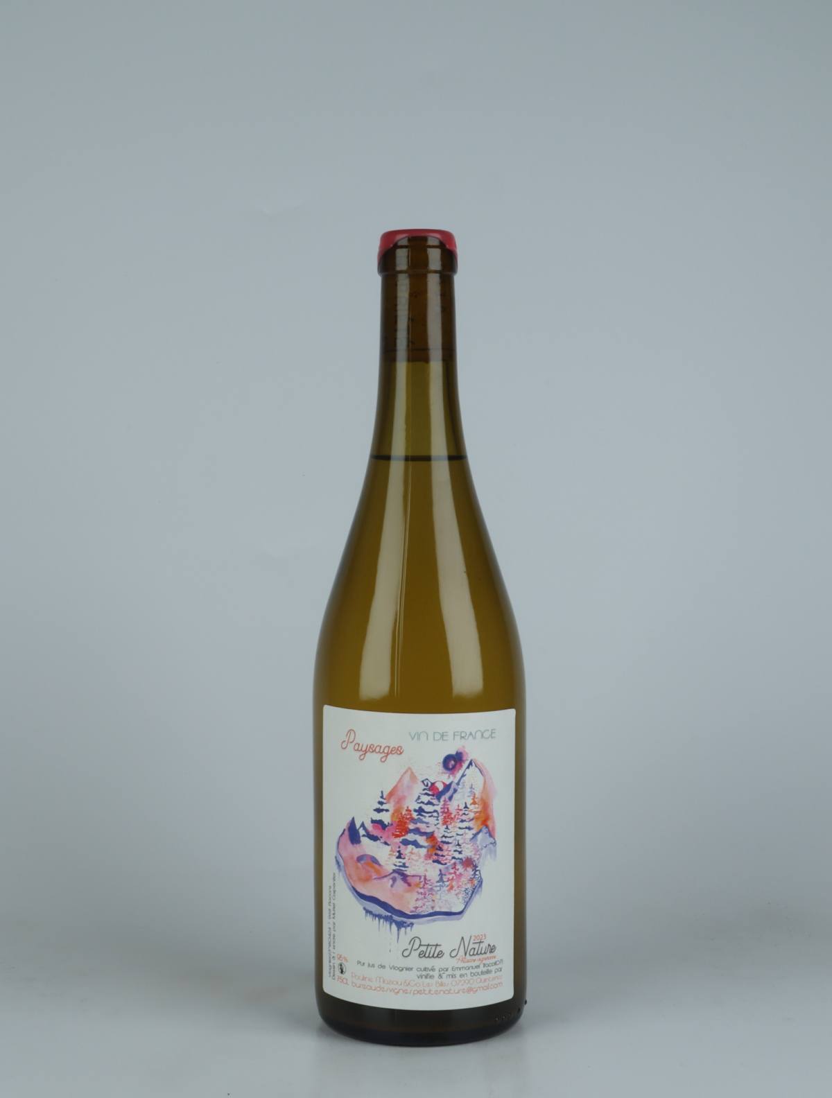 A bottle 2023 Paysages White wine from Petite Nature, Ardèche in France