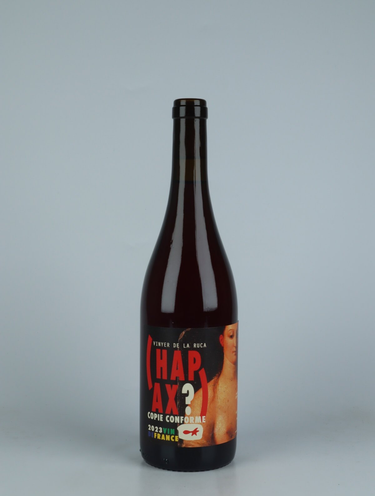 A bottle 2023 Hapax Copie Conforme Rosé from Vinyer de la Ruca, Roussillon in France