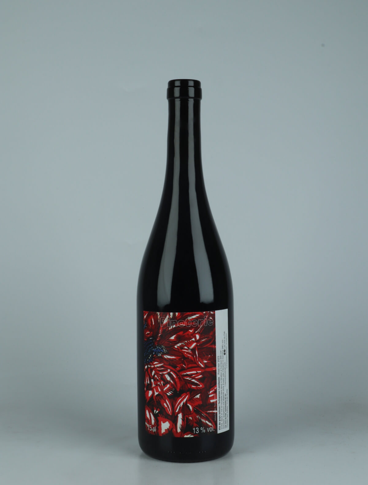 A bottle 2023 Pinoterie - Pinot Noir Red wine from Les Vins du Fab, Neuchâtel in Switzerland