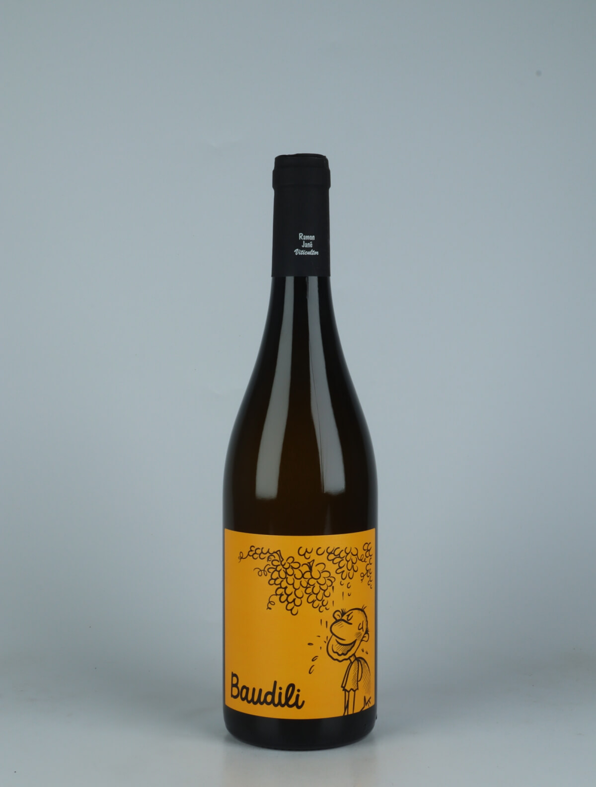 A bottle 2023 Baudili Blanc Hvidvin from Mas Candí, Penedès in Spanien