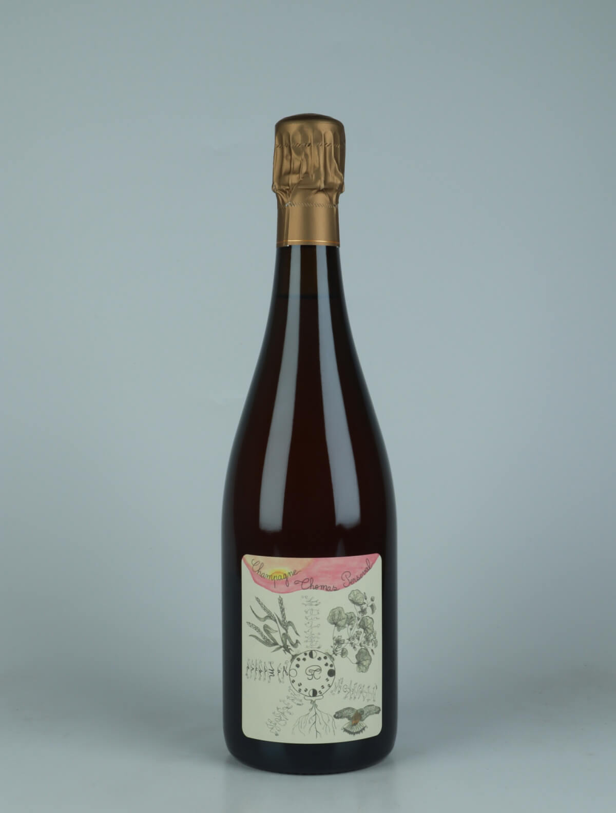 A bottle 2021 Chamery 1. Cru - La Masure - Rosé de macération Sparkling from Thomas Perseval, Champagne in France