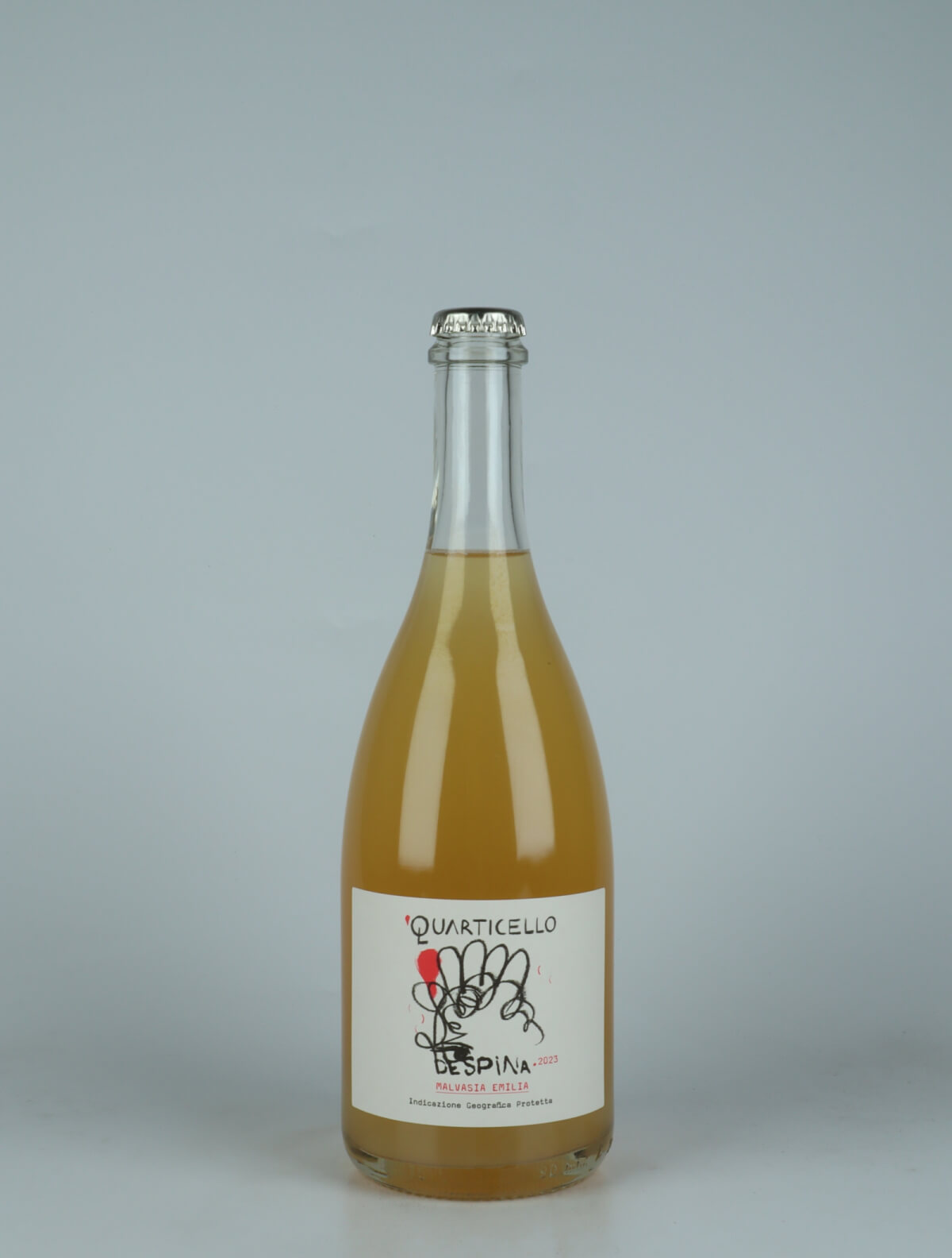 A bottle 2023 Despina Sparkling from Quarticello, Emilia-Romagna in Italy