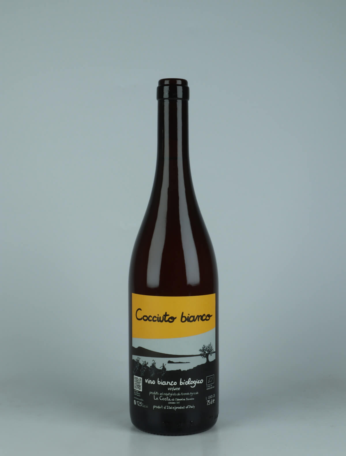 A bottle 2023 Cocciuto Bianco Orange wine from Le Coste, Lazio in Italy