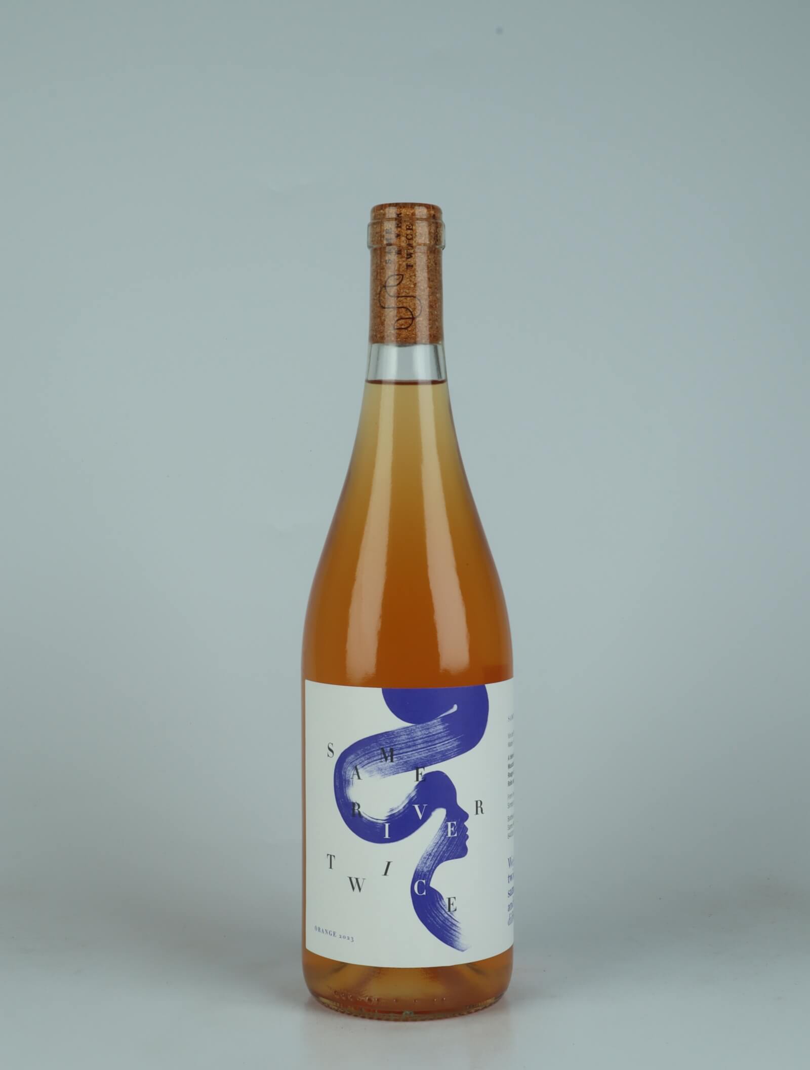 A bottle 2023 Same River Twice Orange Orange wine from Same River Twice Wines, Rhône in France