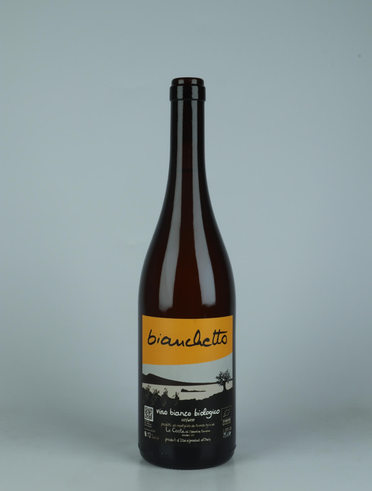 A bottle 2023 Bianchetto Orange vin from Le Coste, Lazio in Italien