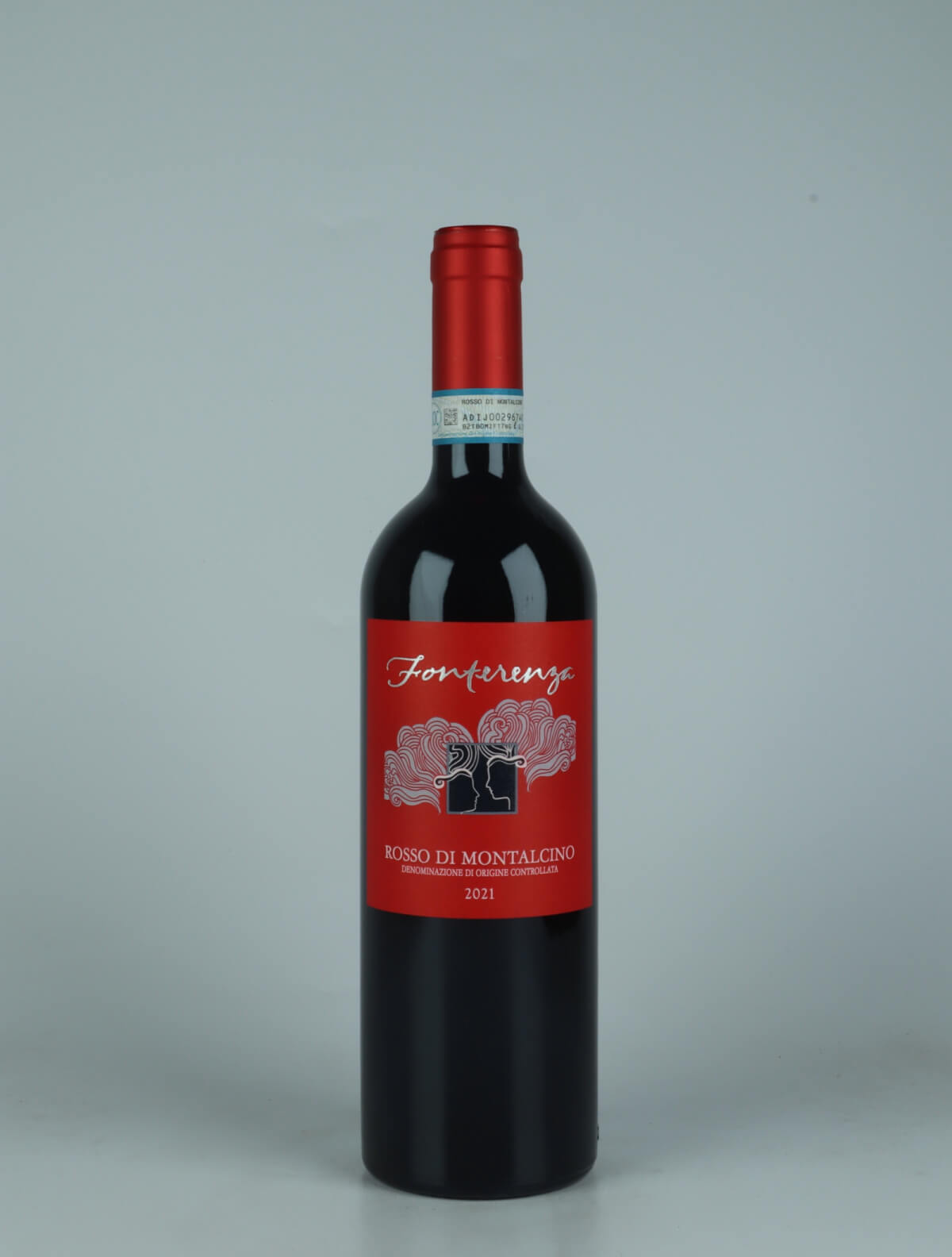 A bottle 2021 Rosso di Montalcino Rødvin from Fonterenza, Toscana in Italien